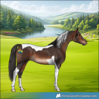 Horse Color:Bay Tobiano 