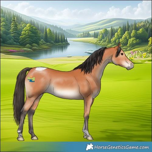 Horse Color:Bay Tobiano 