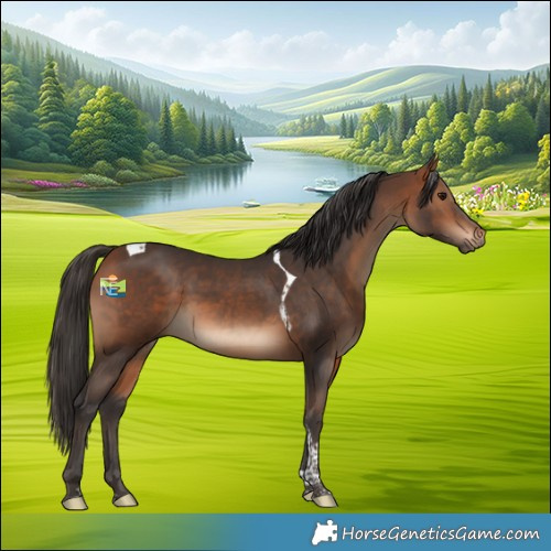 Horse Color:Bay Tobiano 