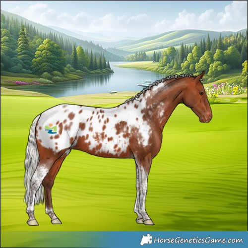 Horse Color:Silver Brown Tobiano Blanket 