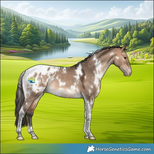 Horse Color:White Spotted Bay Dun Tobiano Appaloosa 