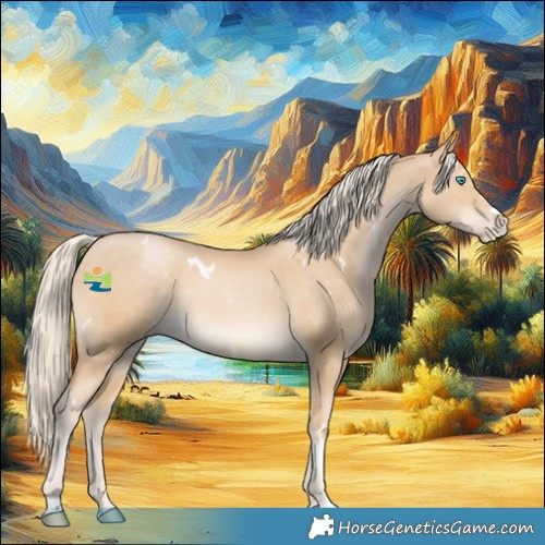 Horse Color:White Spotted Palomino Pearl Rabicano 