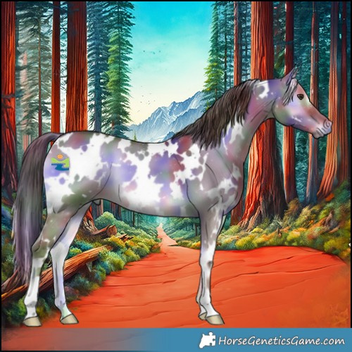 Horse Color:Nacre White Spotted Liver Red Dun Onyx 