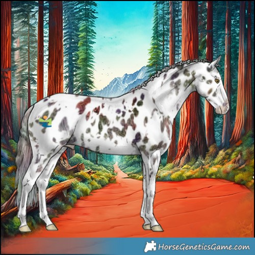 Horse Color:Nacre White Spotted Liver Red Dun Ice Near Leopard Brindle 