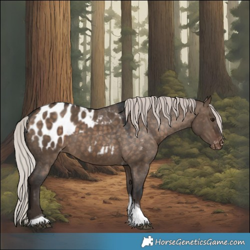 Horse Color:Silver Brown Dun Tobiano Appaloosa 