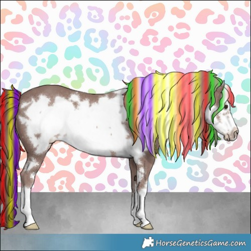 Horse Color:Platinum Painted Chestnut Frame