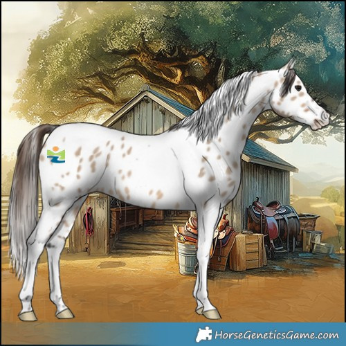 Horse Color:Brown Dun Tobiano Appaloosa 