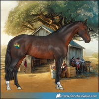 Horse Color:Brown Rabicano