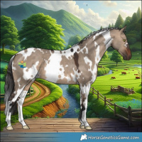 Horse Color:White Spotted Brown Dun