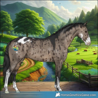 Horse Color:Brown Dun Sabino Varnish Brindle 