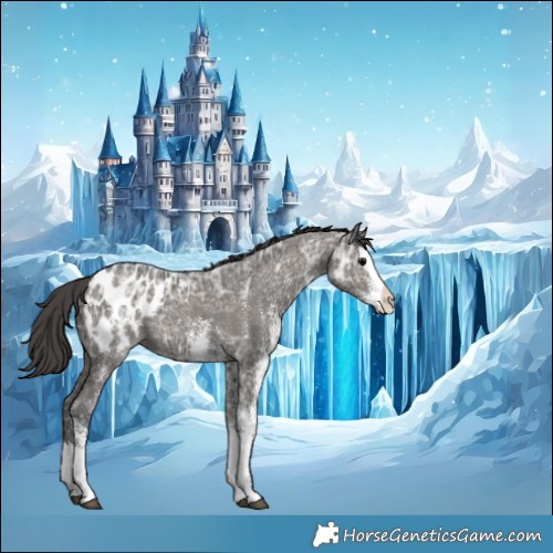 Horse Color:White Spotted Grullo Ice Splash Appaloosa