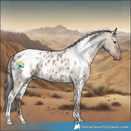 Horse Color:White Spotted Liver Red Dun Appaloosa 