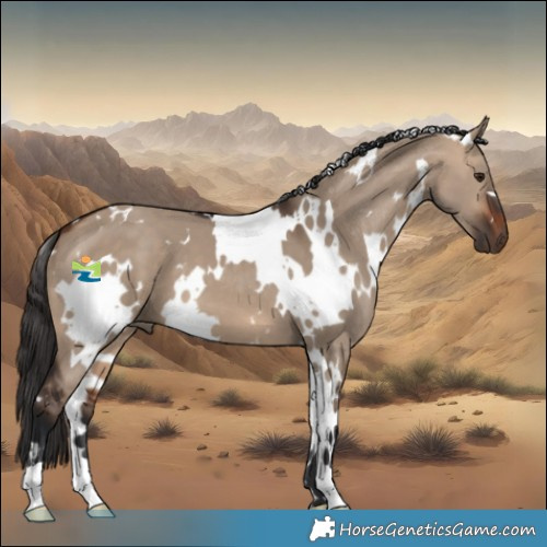 Horse Color:White Spotted Bay Dun 