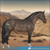 Horse Color:Brown Dun Brindle 