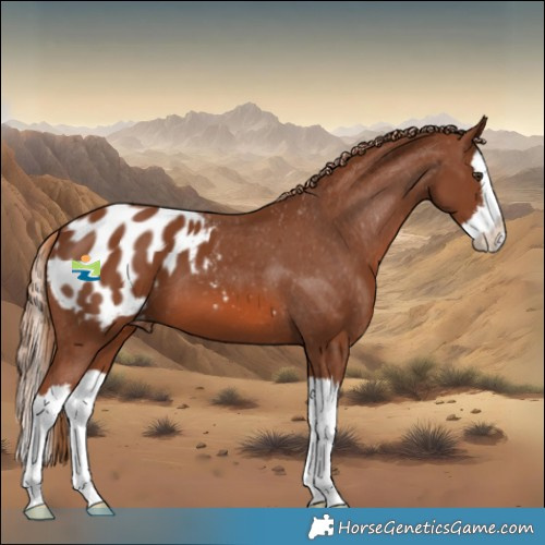 Horse Color:White Spotted Chestnut Splash Appaloosa 