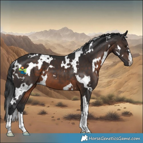 Horse Color:White Spotted Brown 