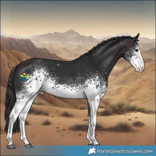 Horse Color:White Spotted Brown 