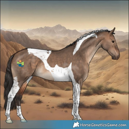 Horse Color:Bay Dun Tobiano 