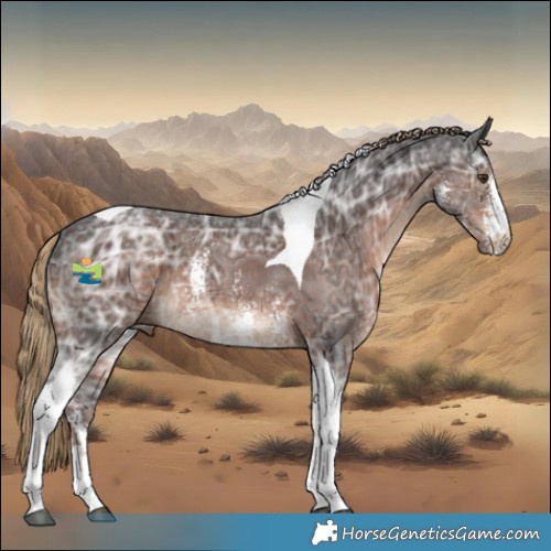 Horse Color:Liver Chestnut Ice Sabino Tobiano 