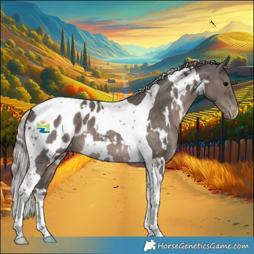Horse Color:White Spotted Silver Black Tobiano Appaloosa 