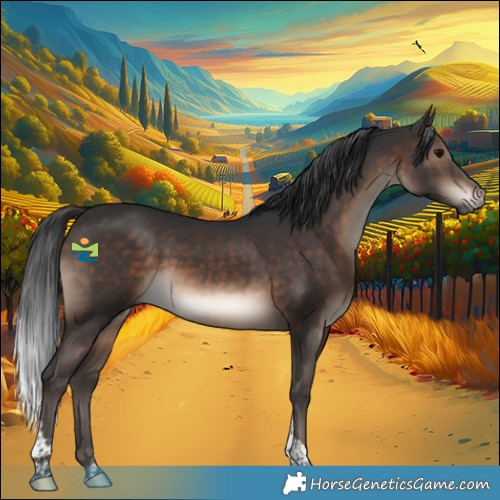 Horse Color:Brown Tobiano 