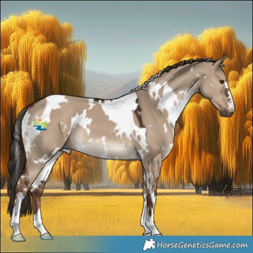 Horse Color:White Spotted Liver Red Dun 