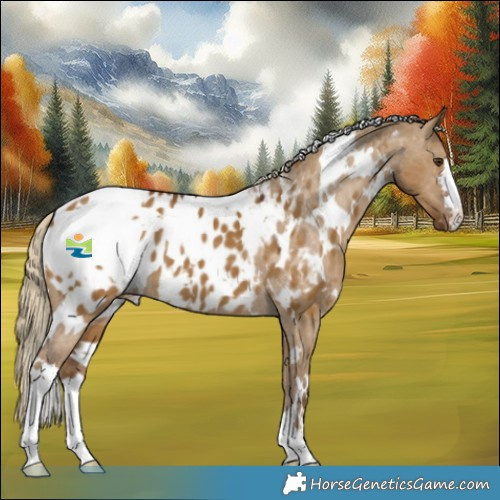Horse Color:White Spotted Chocolate Palomino Dun Appaloosa 