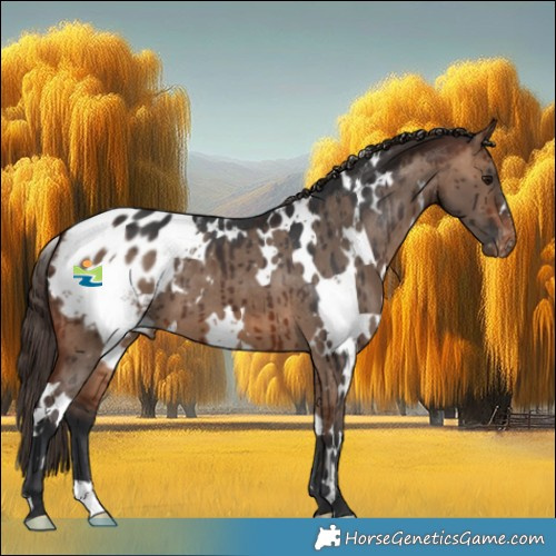 Horse Color:White Spotted Bay Dun Appaloosa Brindle 