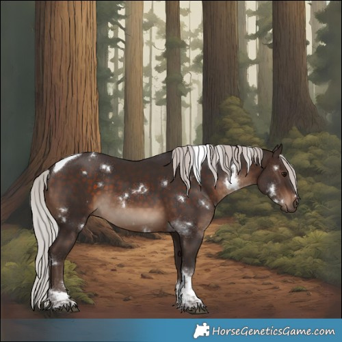 Horse Color:White Spotted Silver Brown Tobiano 