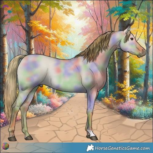 Horse Color:Nacre Watercolor Red Dun 