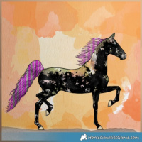 Horse Color:Void Painted Watercolor White Spotted Chocolate Palomino Ice Onyx Splash