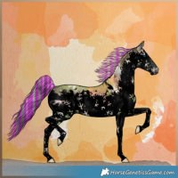 Horse Color:Void Painted Watercolor White Spotted Chocolate Palomino Ice Onyx Splash