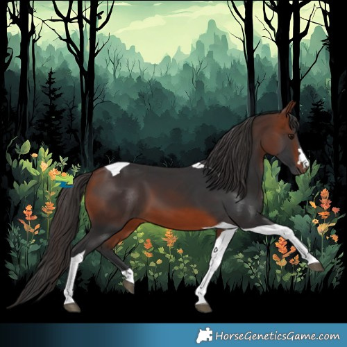 Horse Color:Bay Tobiano 