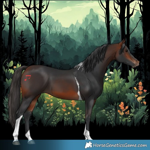 Horse Color:Bay Tobiano 