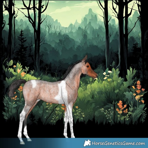 Horse Color:Brown Roan Tobiano Rabicano 