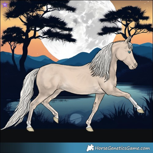 Horse Color:Cremello Tobiano