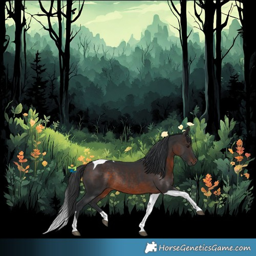 Horse Color:Brown Tobiano Rabicano 