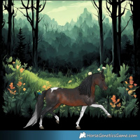 Horse Color:Brown Tobiano Rabicano 