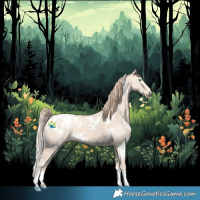 Horse Color:White Spotted Perlino Dun 