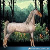 Horse Color:Chocolate Palomino Roan Varnish 