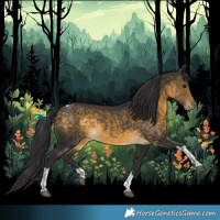 Horse Color:Buckskin Tobiano Rabicano