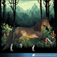 Horse Color:Buckskin Tobiano Rabicano