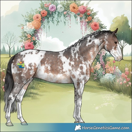 Horse Color:White Spotted Brown Sabino Appaloosa 
