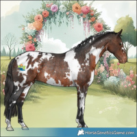 Horse Color:White Spotted Bay Blanket Rabicano 