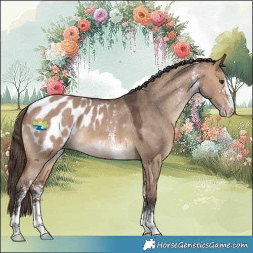 Horse Color:Bay Dun Sabino Blanket 