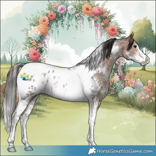 Horse Color:Bay Sabino Tobiano Near Leopard Rabicano 