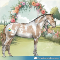 Horse Color:White Spotted Black Pearl Varnish 