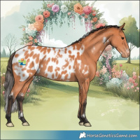 Horse Color:White Spotted Bay Near Leopard Rabicano 