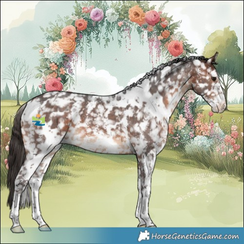 Horse Color:White Spotted Brown Sabino Appaloosa 