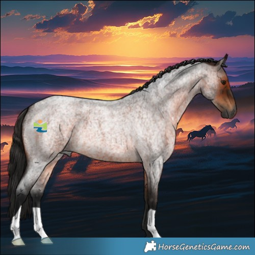 Horse Color:Gray Bay Roan 